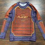 Red Samurai Armor Long Sleeve Rashguard