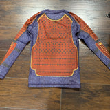 Red Samurai Armor Long Sleeve Rashguard